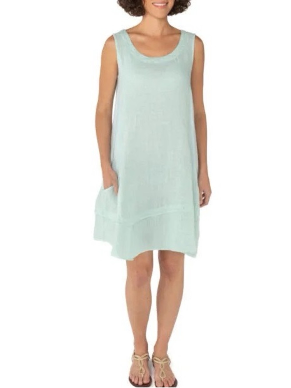 Cut Loose Asym Tunic Dress in Aqueduct
